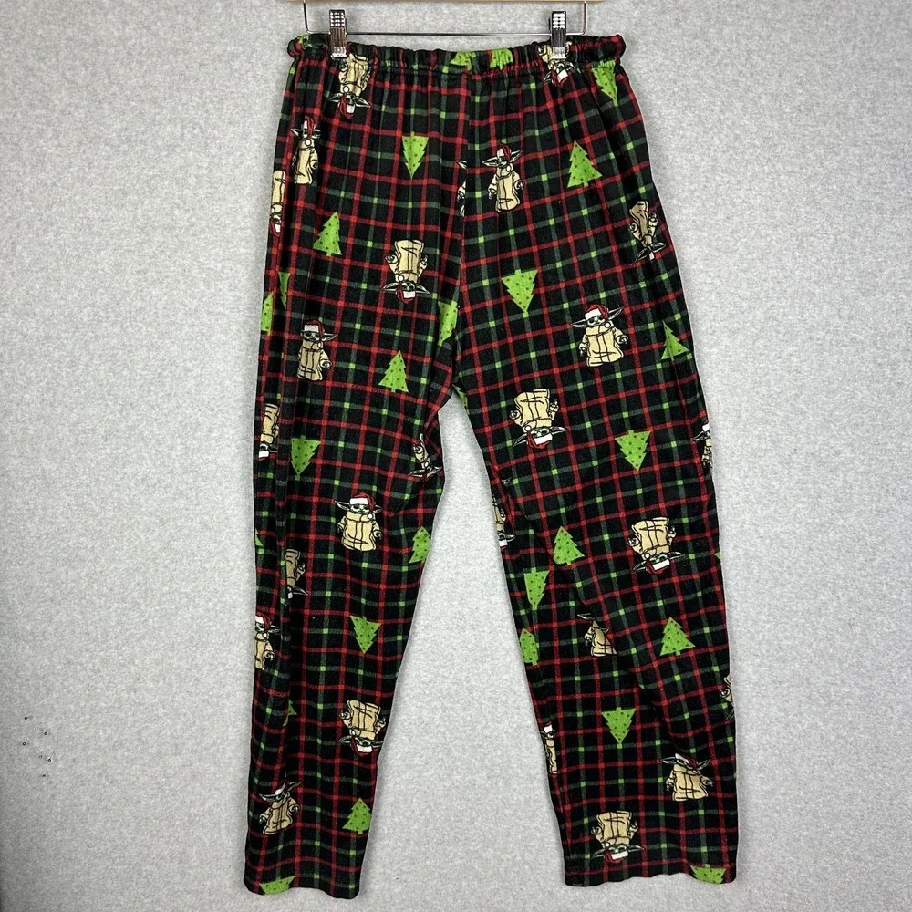 Star Wars Sleepwear Pajama Pants Christmas Yoda Mens Size XL - Picture 2 of 6